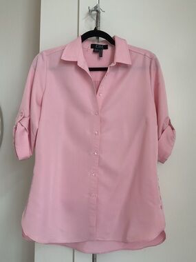 FDJ (French Dressing Jeans) Pink Collared Button-Up Shirt
